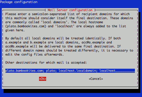 Exim4 mail destination configuration on Debian 6 (Squeeze).